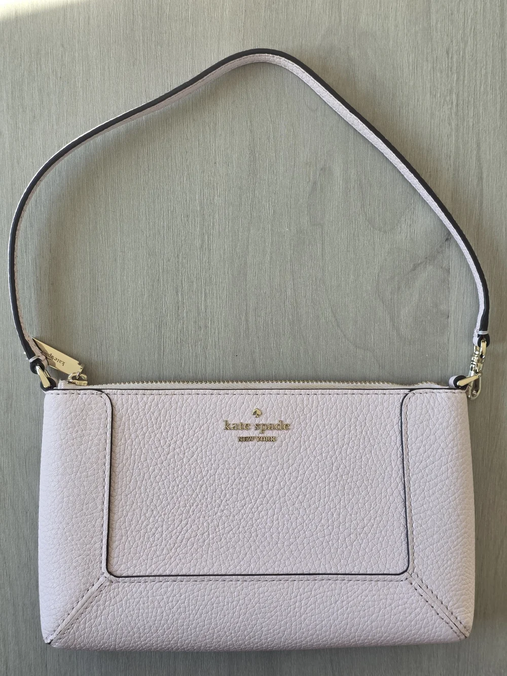 kate spade Blush Pebbled Leather Shoulder Wristlet - Pale Blush